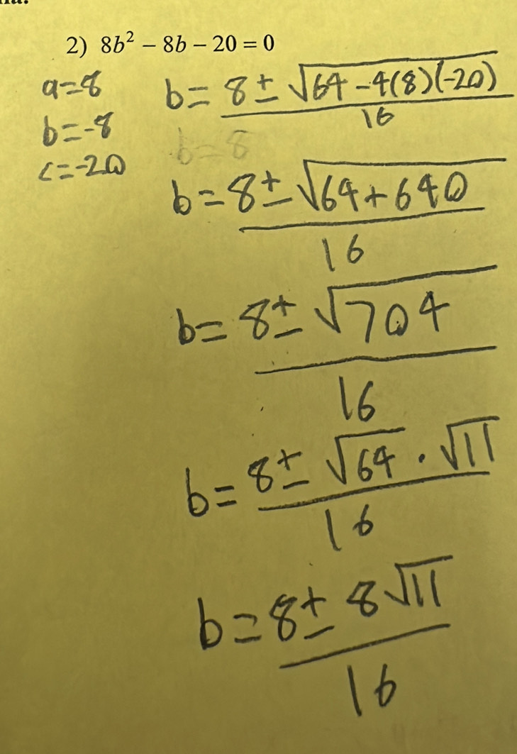 8b^2-8b-20=0