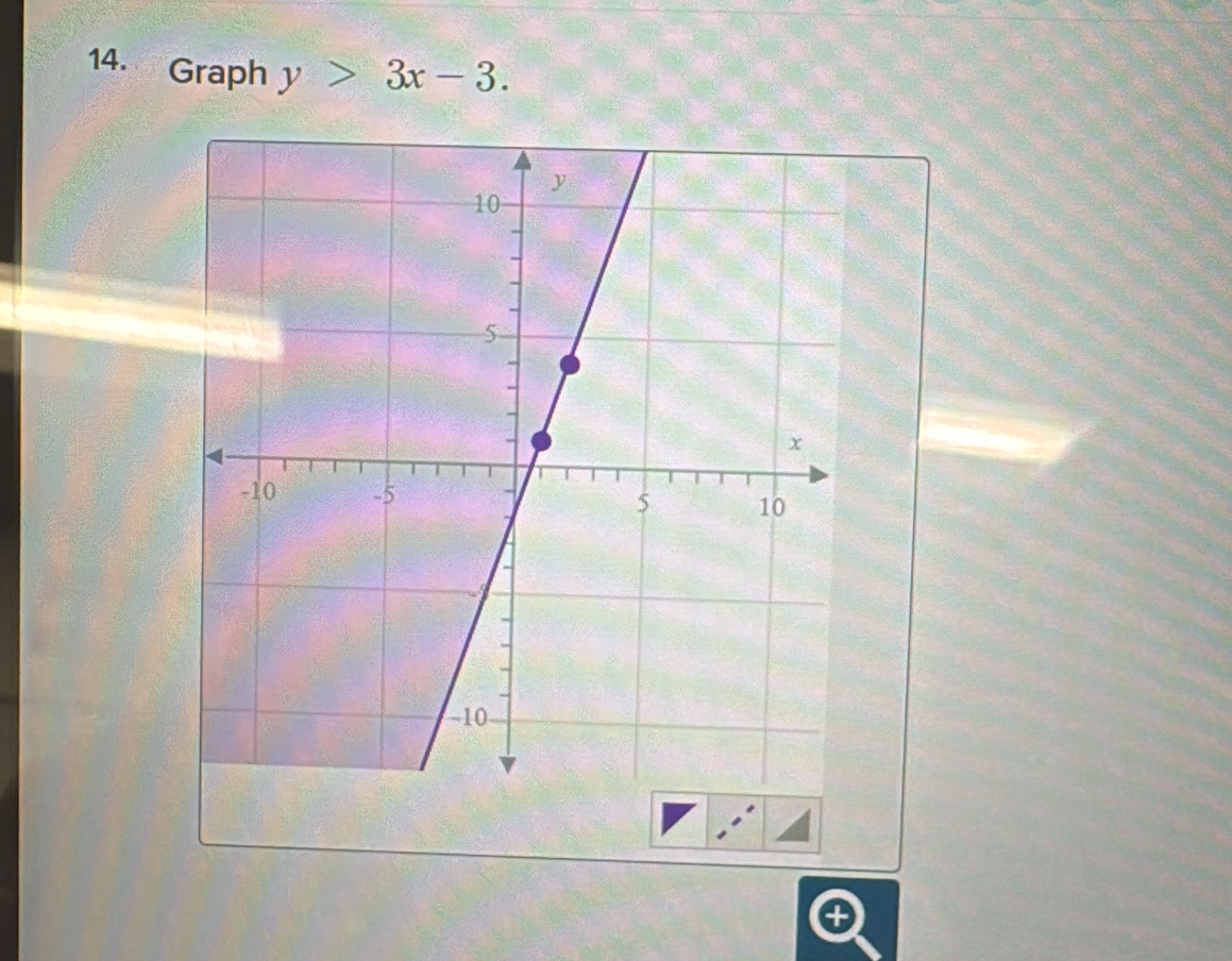 Graph y>3x-3.