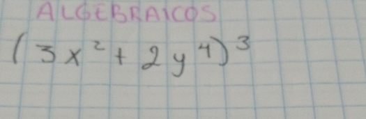 ALL⑥EBRAiCDS
(3x^2+2y^4)^3