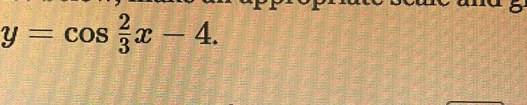 y=cos  2/3 x-4.