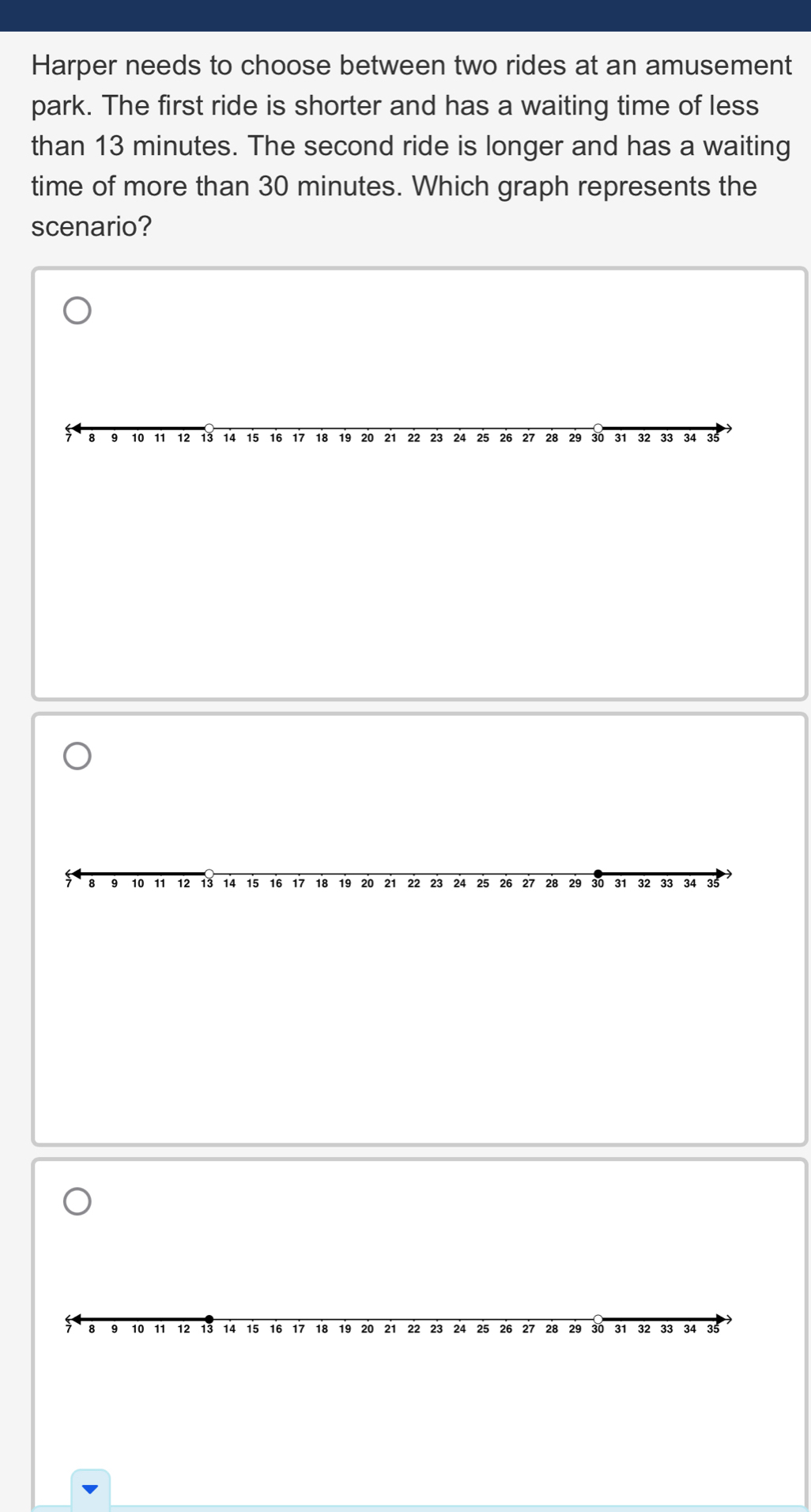 Solved: Harper needs to choose between two rides at an amusement park ...