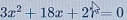 3x^2+18x+2r=0