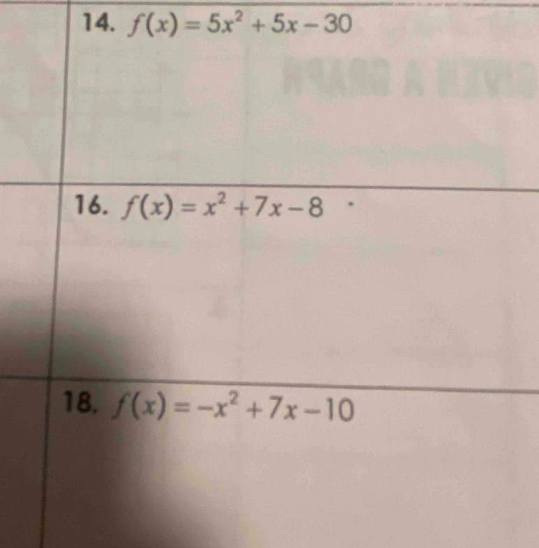 f(x)=5x^2+5x-30