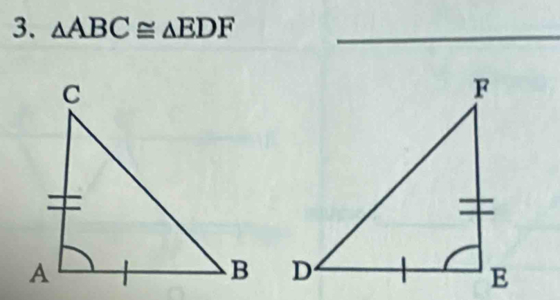 △ ABC≌ △ EDF