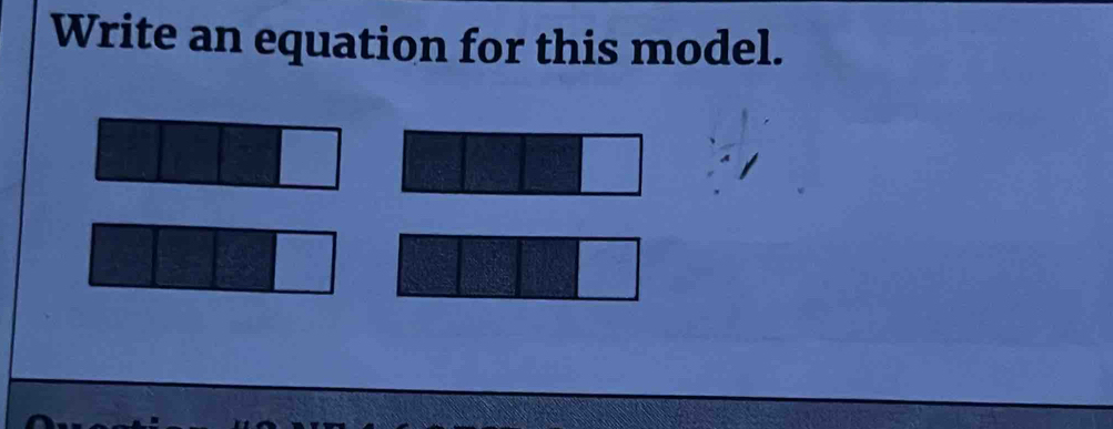 Write an equation for this model.