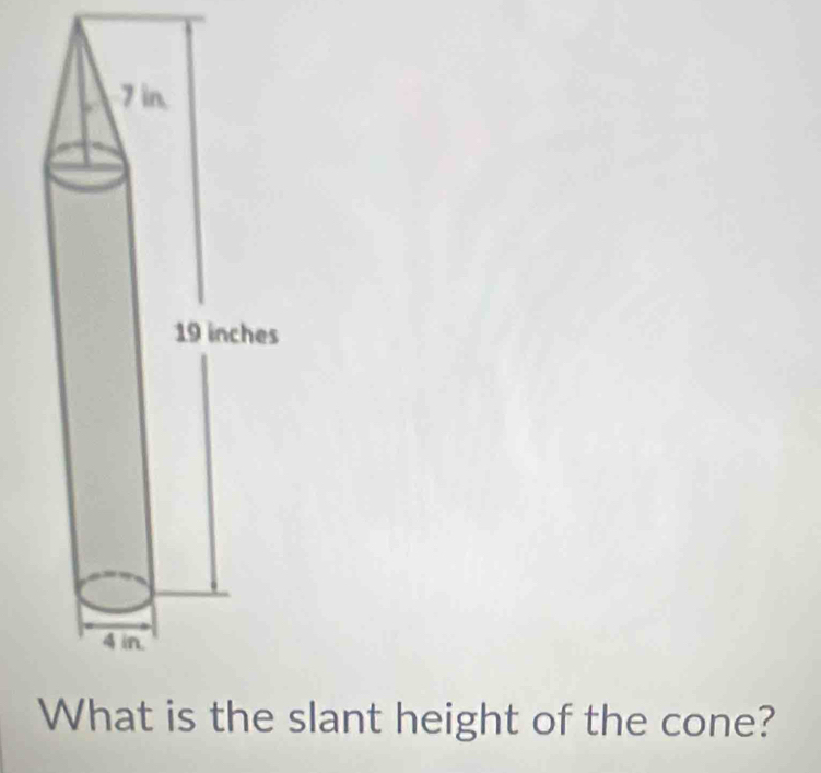 slant height of the cone?