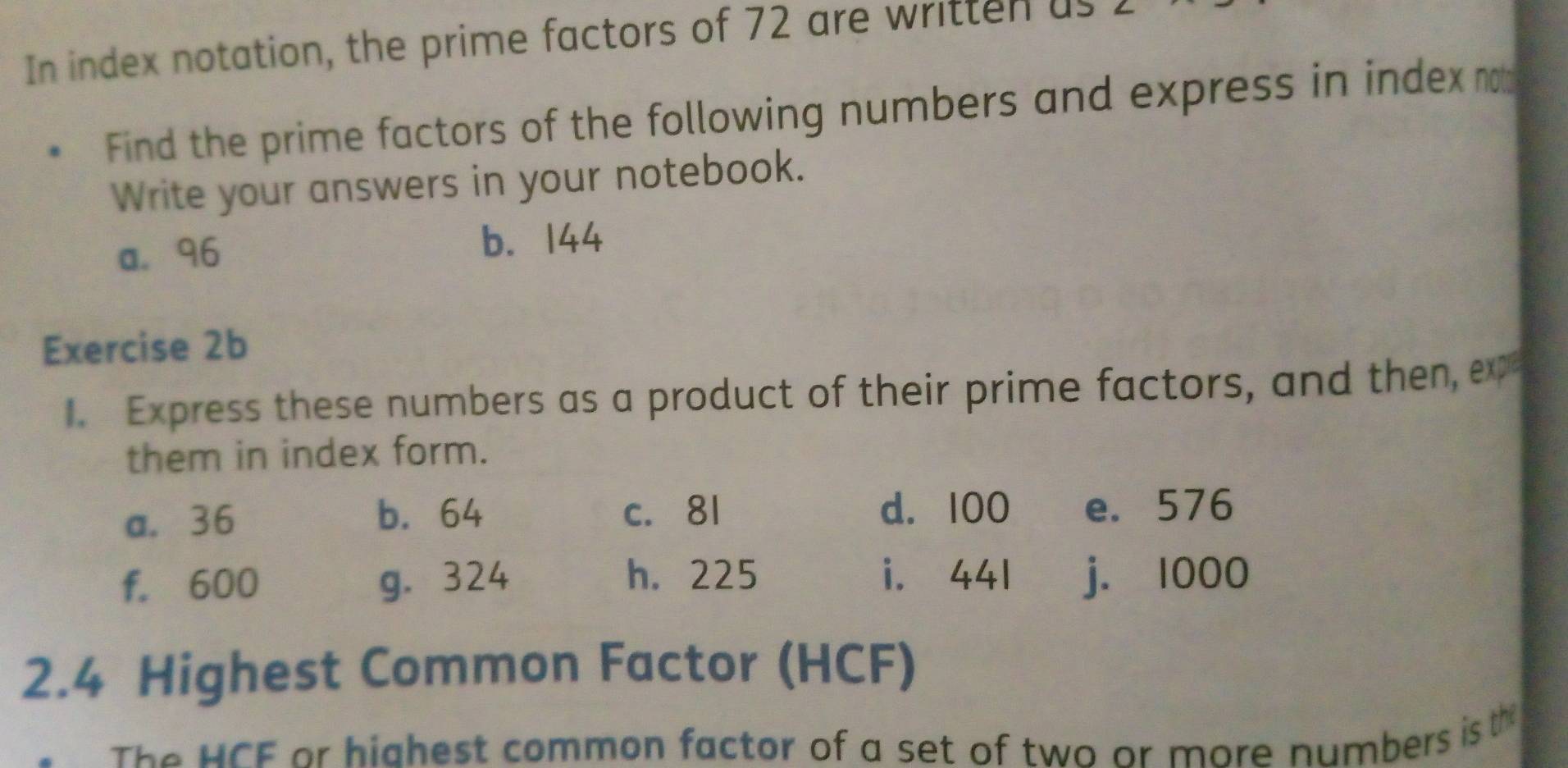 Solved: In index notation, the prime factors of 72 are written us Find ...