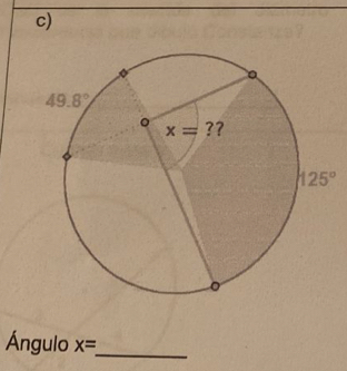 Ángulo x= _