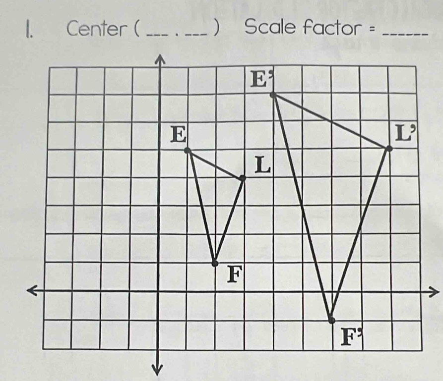 Center (_  Scale factor =_