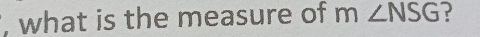 what is the measure of m∠ NSG ?