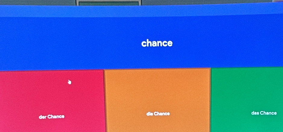 chance
der Chance die Chance das Chance