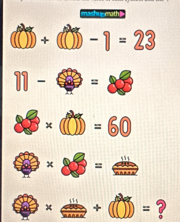 mashupmath) 
+
-1=23
11-
=
x
=60
x
=
x = ? 
+