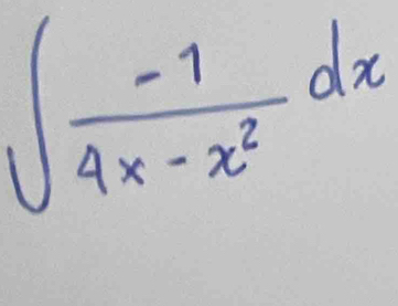 ∈t  (-1)/4x-x^2 dx