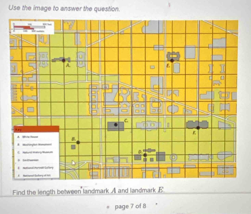 Solved: Use the image to answer the question. Find the length between ...