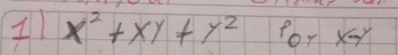 I1 x^2+xy+y^2 for xto