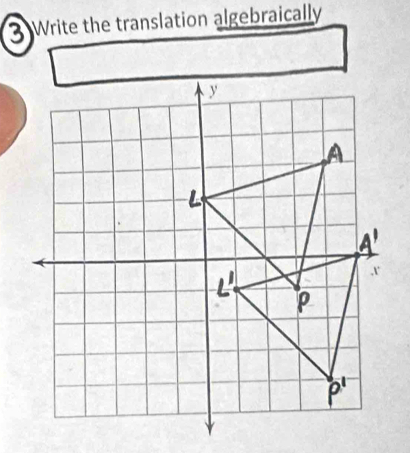 Write the translation algebraically