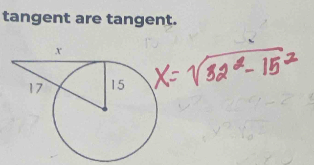 tangent are tangent.