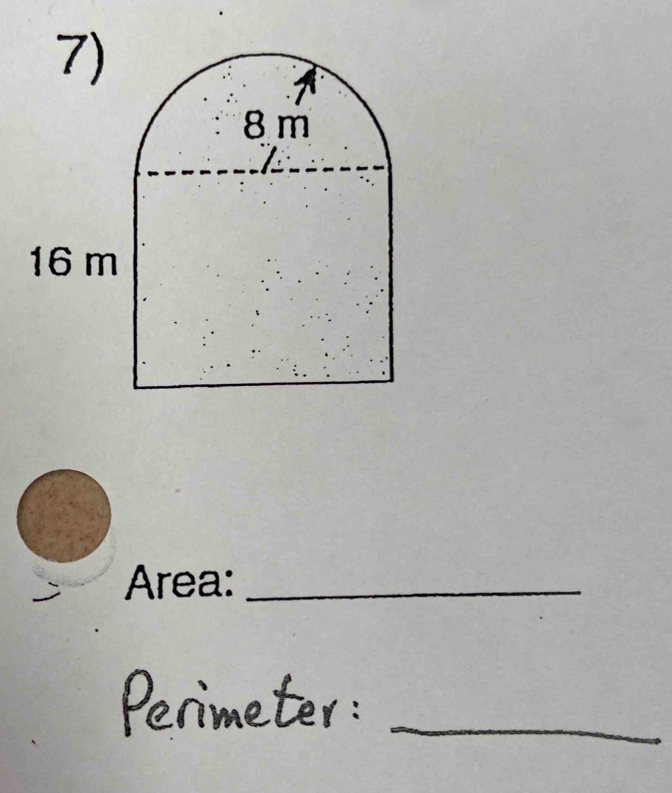 、 Area:_ 
_ 
Perimeter :