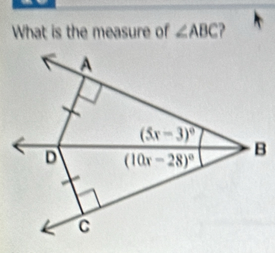 What is the measure of ∠ ABC