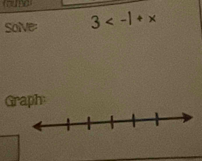 Solve:
3
Graph