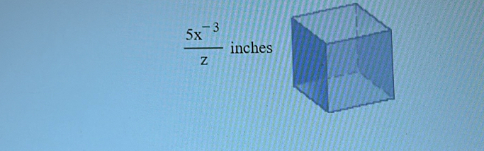  (5x^(-3))/z  inches