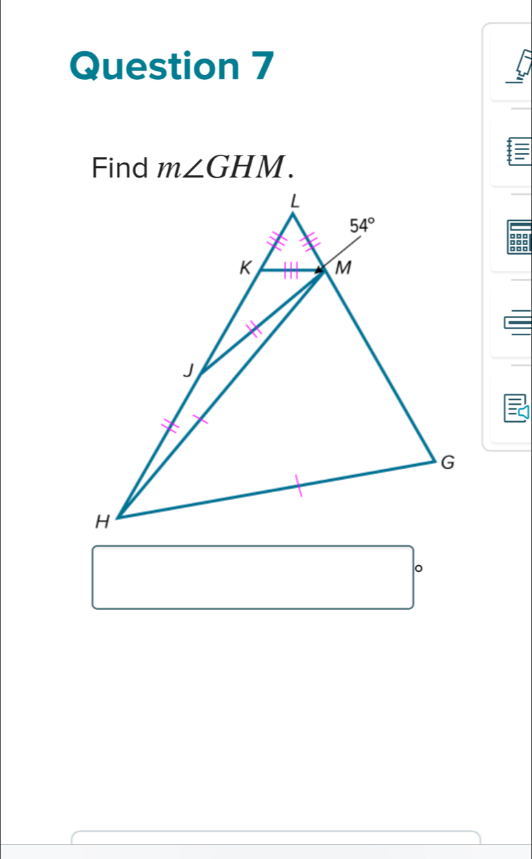 Find m∠ GHM.
□□ □
。