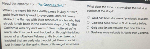 Solved: Read the excerpt from 