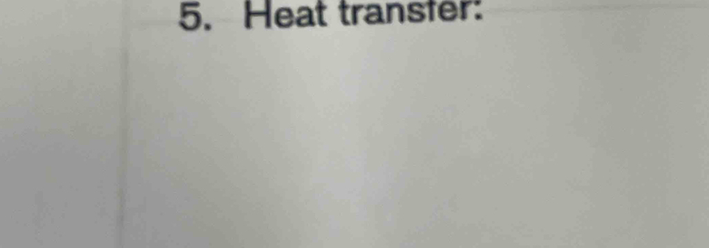 Heat transfer: