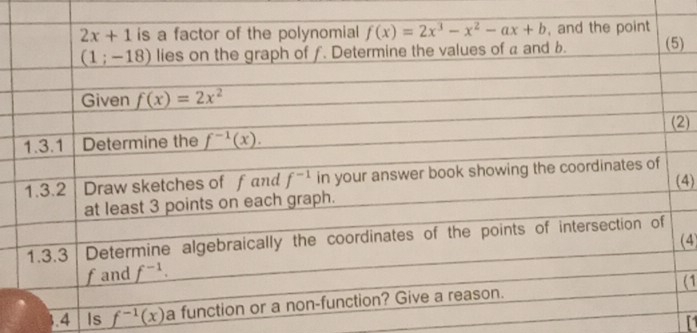 )
2)
4)
(4)
.4 Is f^(-1)(x) (1