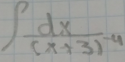 ∈t frac dx(x+3)^-4