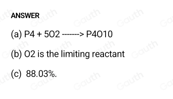 Solved: The phosphorus pentoxide used to produce phosphoric acid for ...