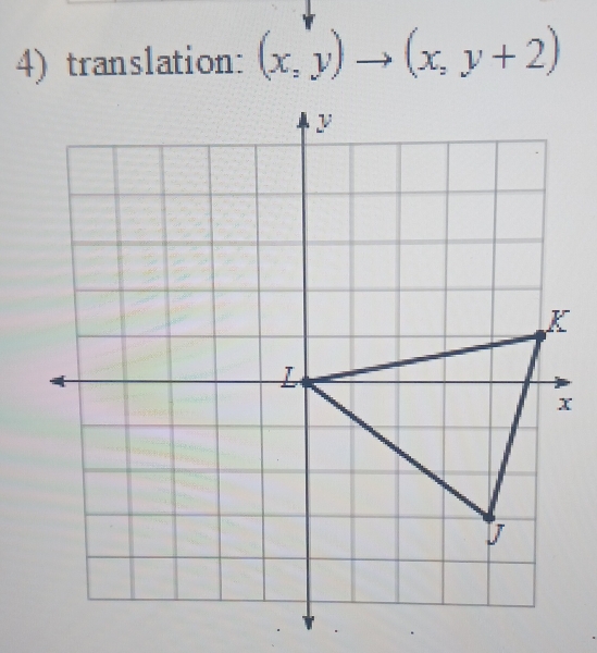 translation: (x,y)to (x,y+2)