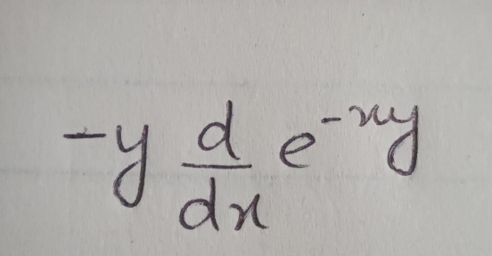 -y d/dx e^(-xy)