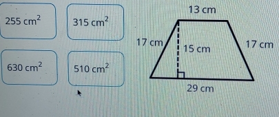 255cm^2 315cm^2
630cm^2 510cm^2