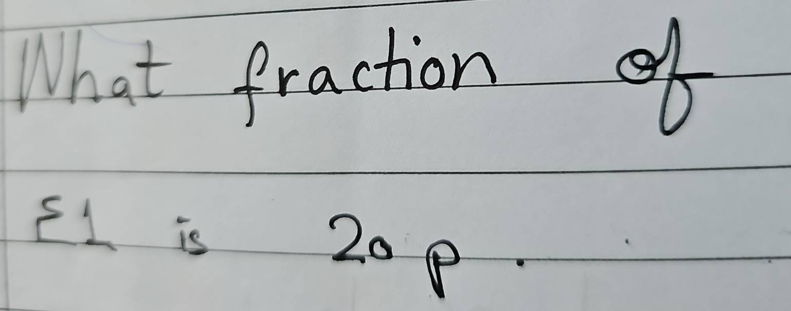 What fraction of
51 is 20P.