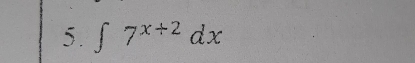 ∈t  7^(x+2) dx