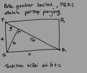 Paou gambar benlut, PBRS 
aBalah pere paryang 
Tontokan nizai a+b+c