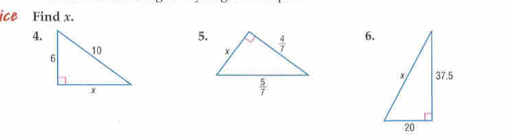 ice Find x.
4.
5.
6.