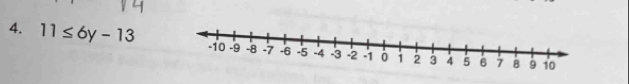 11≤ 6y-13