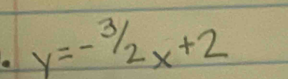 a y=-3/2x+2