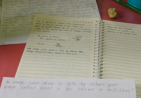 Hae tke stave dopment i wtuch there 
Irgenty shgear the s seae rewie arear thrivd due f 
glouddizaton ifhener the recouce disfribution h 
which ie foir de sade parlernis be defrs and social cability 
te, achen kedicn 
canflict aricing 
fe an iecesn be samited i wilk concentmatin 
waa is distrikap Ms memhaes 
o of ahion stterle oer loe wt t me tettine Whonin ao't ratme tnh 
she in thm srment My maes op wdiin almrihen Remmed io you cateant bae 
at rrans ope lebivent be grams op solohion  (0.01)/10 
aroins  4821/0!3!2 
alhn orange jlce domnt is is' by volume shr 
orange extact. (a) What wme Cin acdireves? 
in orange juice drink 15 10% by volume pure 
orange extract. What is the volume in millilifers?
