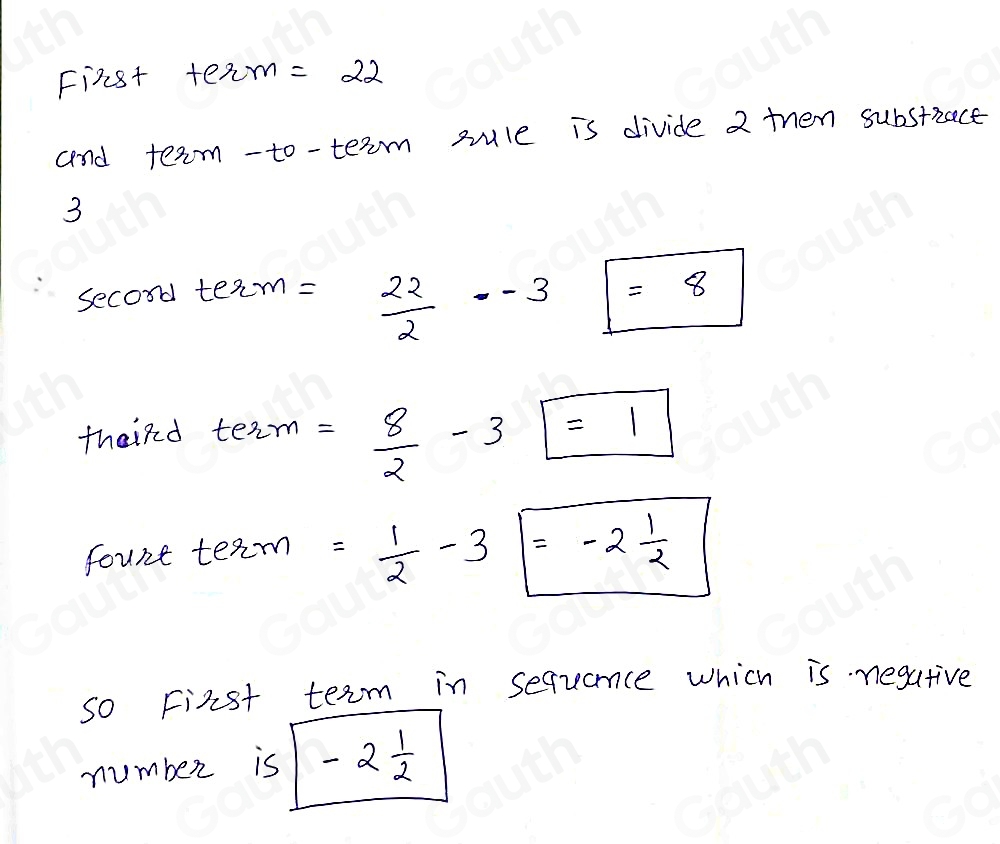 Solved: 9.1 Challenge 11 The first term of a sequence is 22. The term ...