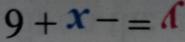 9+x-=f