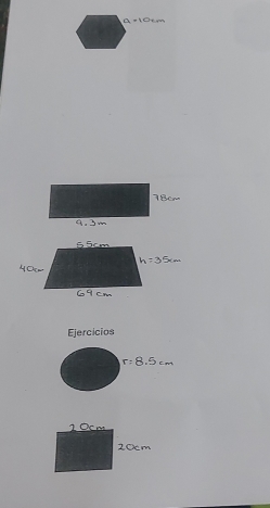 a-10um
Eercicios
r=8.5cm