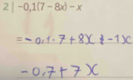 2|-0,1(7-8x)-x