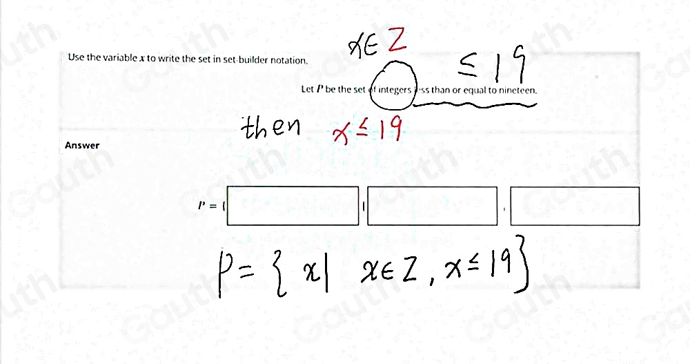 Solved: Use the variable x to write the set in set-builder notation ...