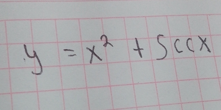 y=x^2+5ccx