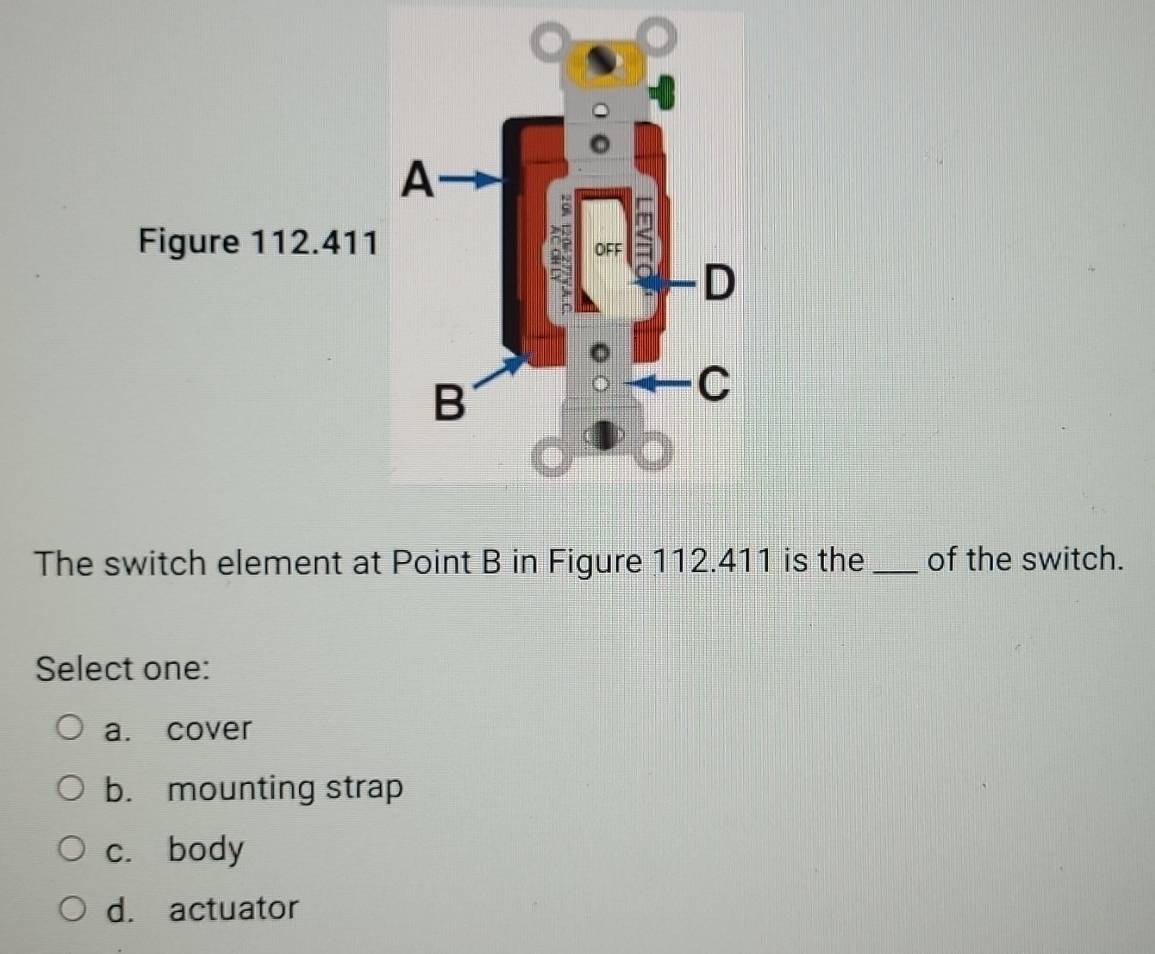 Solved: Figure 112.411 The switch element at Point B in Figure 112.411 ...