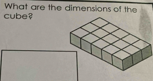 What are the dimensions of the 
cube?