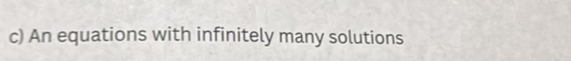 An equations with infinitely many solutions